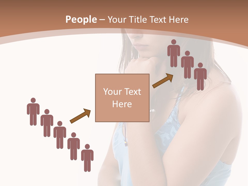 Portrait Sad Beauty PowerPoint Template