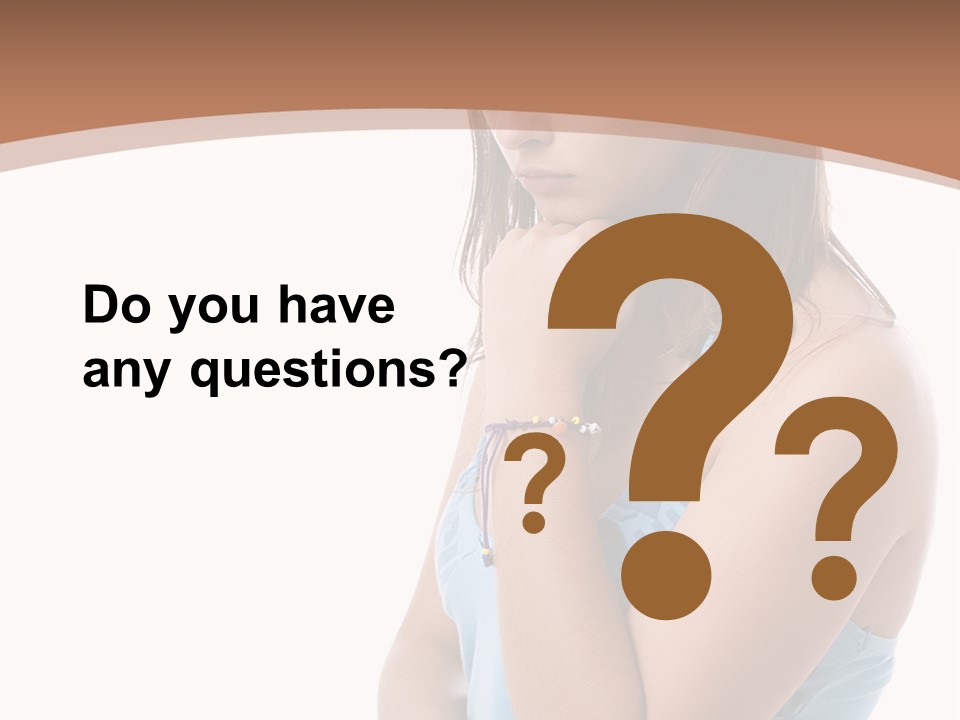 Portrait Sad Beauty PowerPoint Template