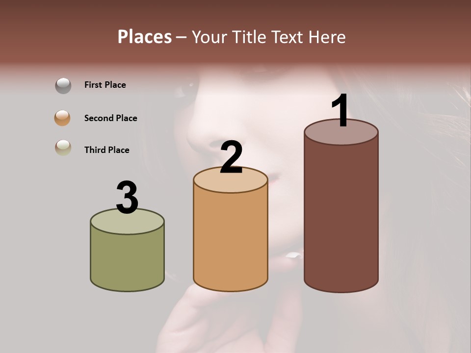 Red Hairstyle Elegant PowerPoint Template