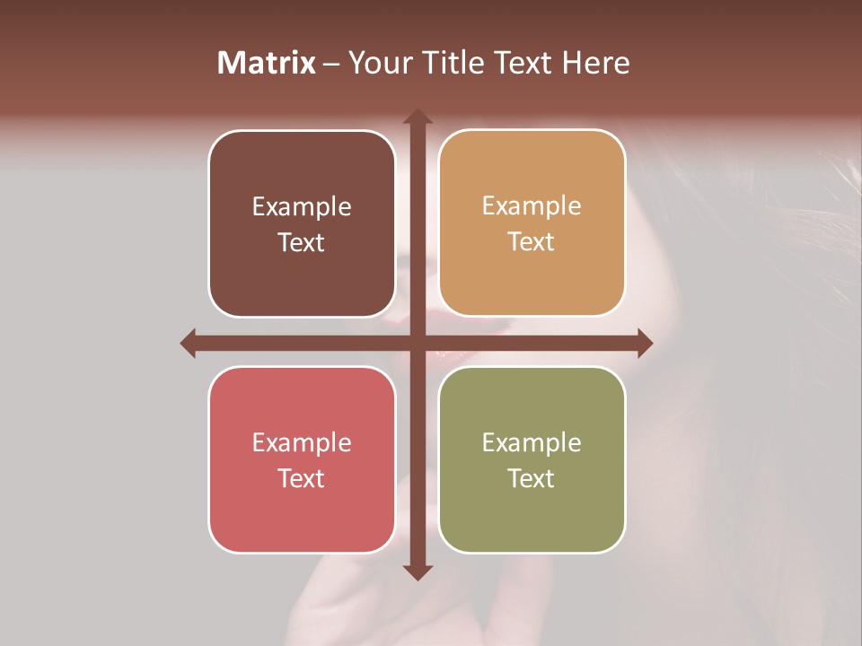 Red Hairstyle Elegant PowerPoint Template