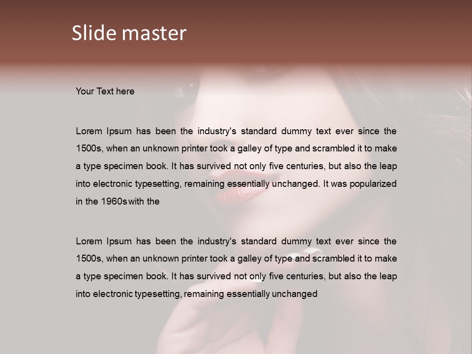 Red Hairstyle Elegant PowerPoint Template