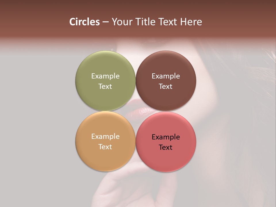 Red Hairstyle Elegant PowerPoint Template