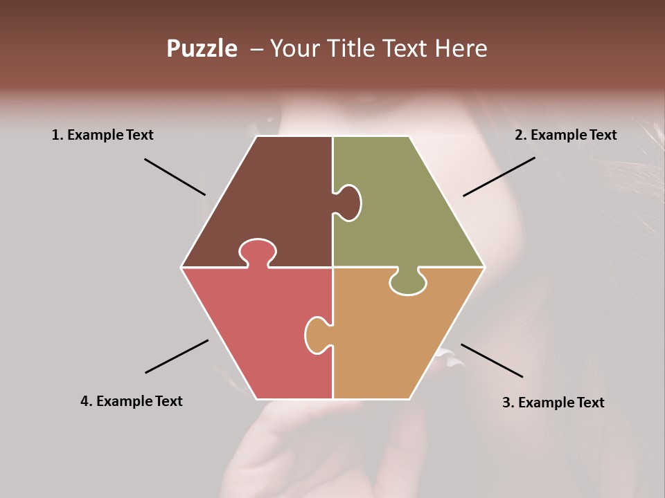 Red Hairstyle Elegant PowerPoint Template