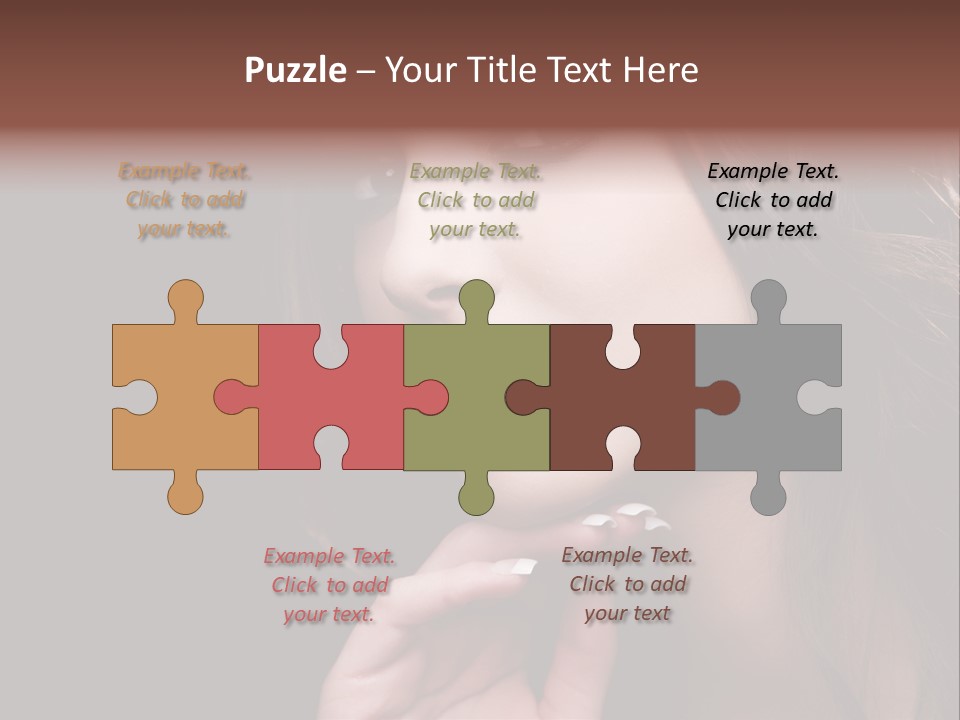 Red Hairstyle Elegant PowerPoint Template