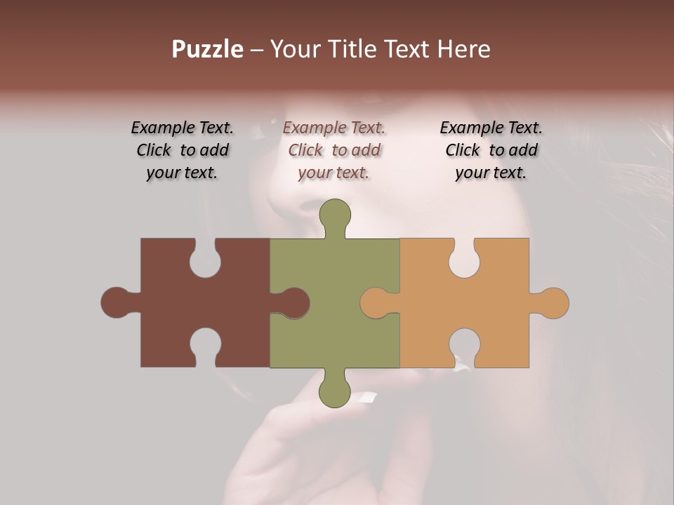 Red Hairstyle Elegant PowerPoint Template