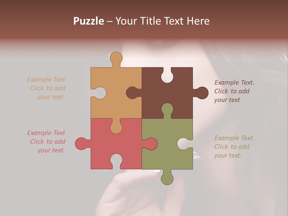 Red Hairstyle Elegant PowerPoint Template