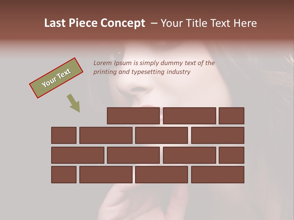 Red Hairstyle Elegant PowerPoint Template