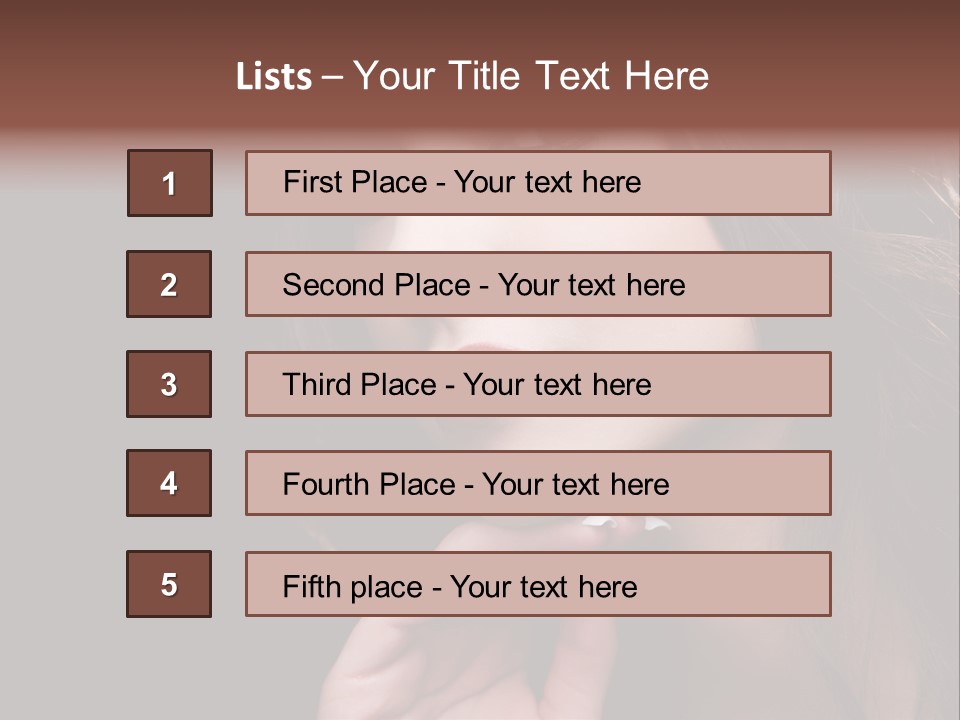Red Hairstyle Elegant PowerPoint Template