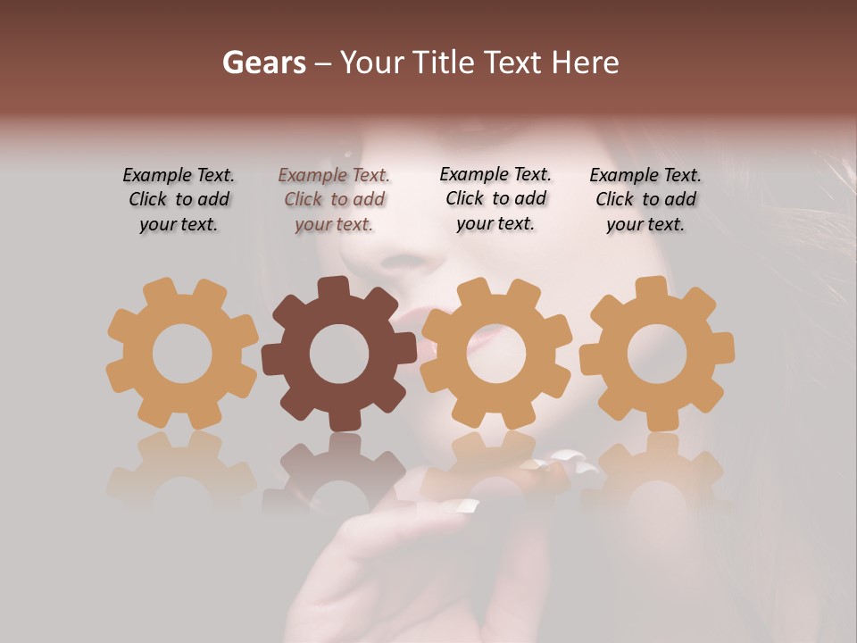 Red Hairstyle Elegant PowerPoint Template