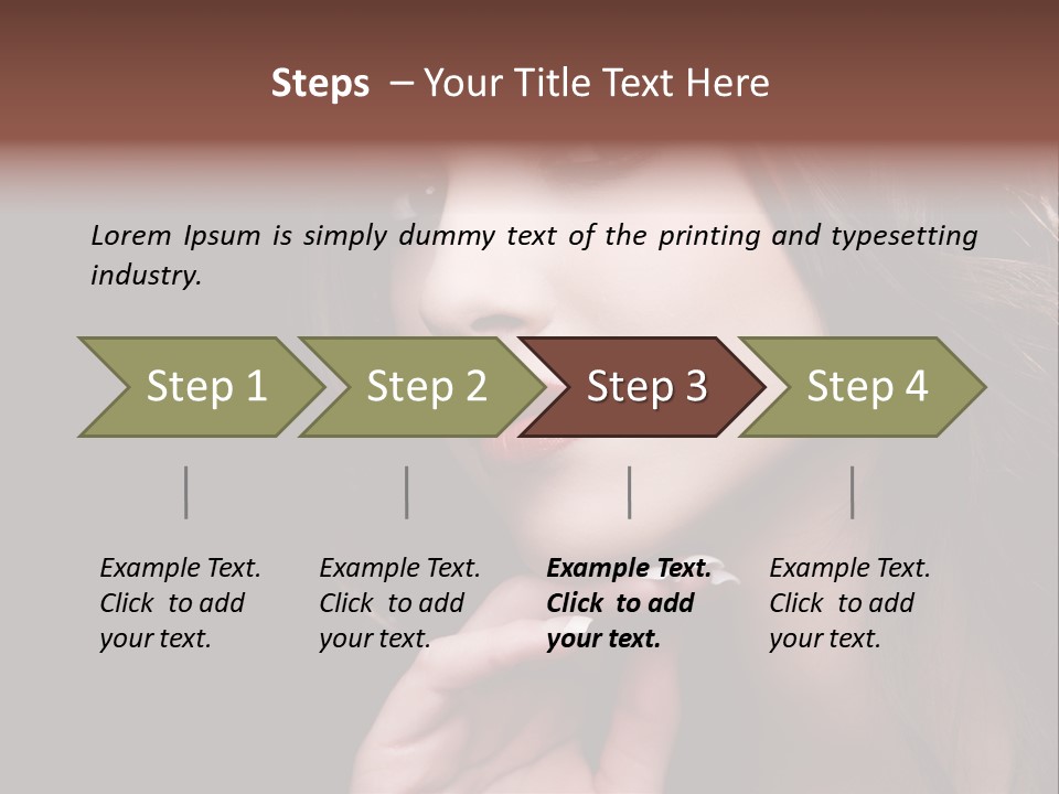Red Hairstyle Elegant PowerPoint Template