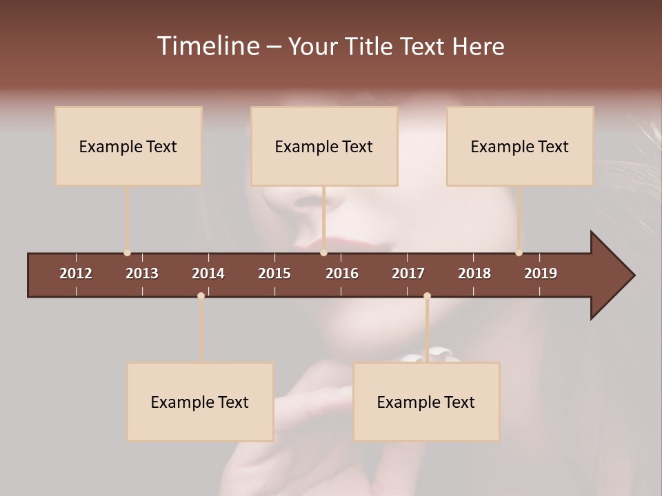 Red Hairstyle Elegant PowerPoint Template