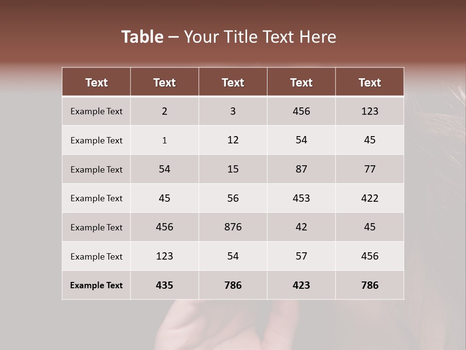 Red Hairstyle Elegant PowerPoint Template