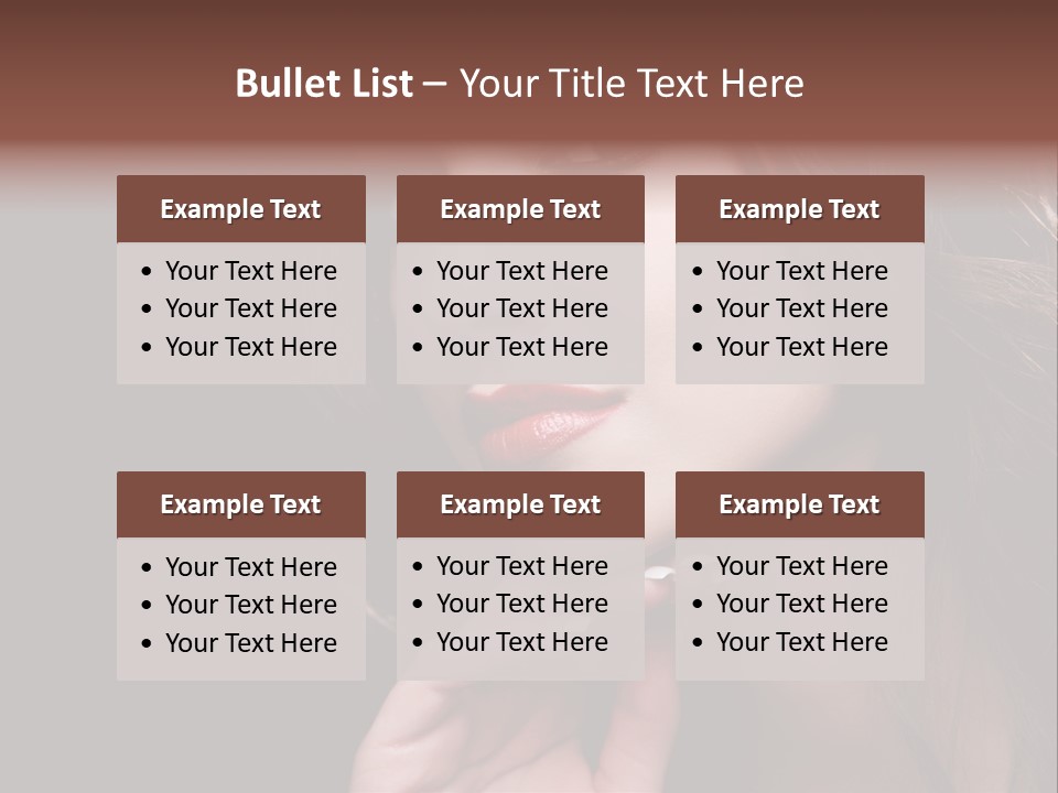 Red Hairstyle Elegant PowerPoint Template