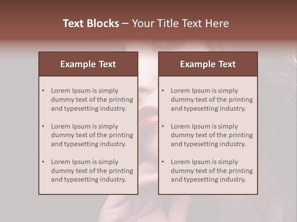 Red Hairstyle Elegant PowerPoint Template