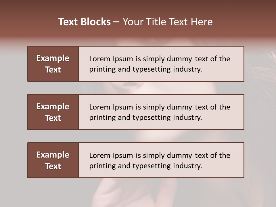 Red Hairstyle Elegant PowerPoint Template