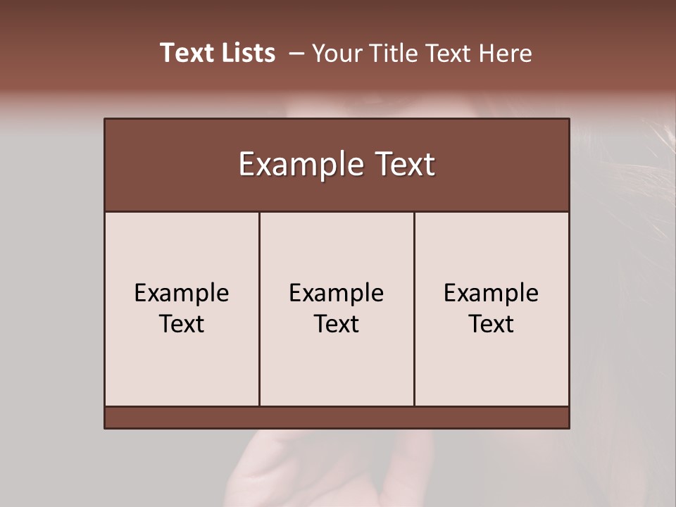 Red Hairstyle Elegant PowerPoint Template
