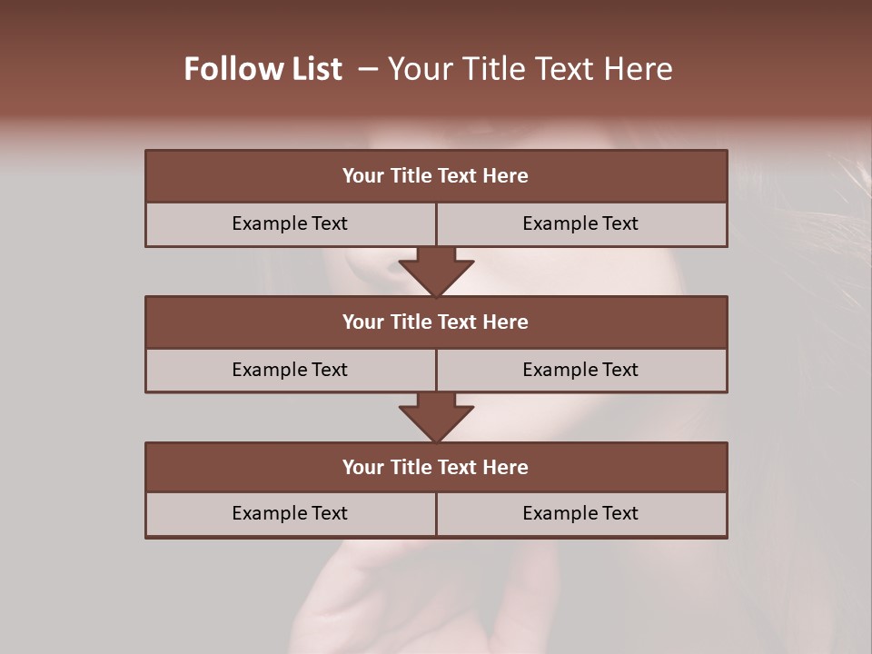 Red Hairstyle Elegant PowerPoint Template