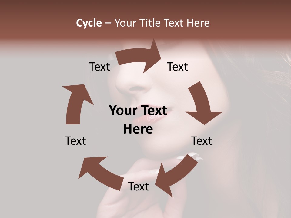 Red Hairstyle Elegant PowerPoint Template