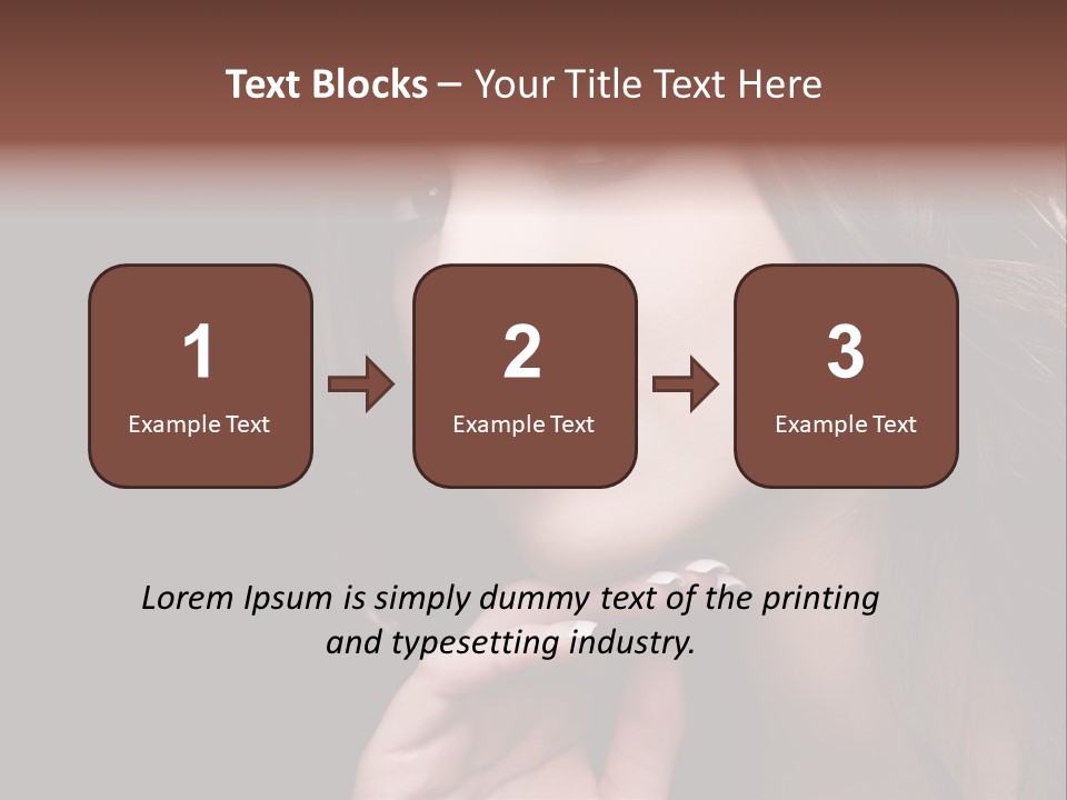 Red Hairstyle Elegant PowerPoint Template