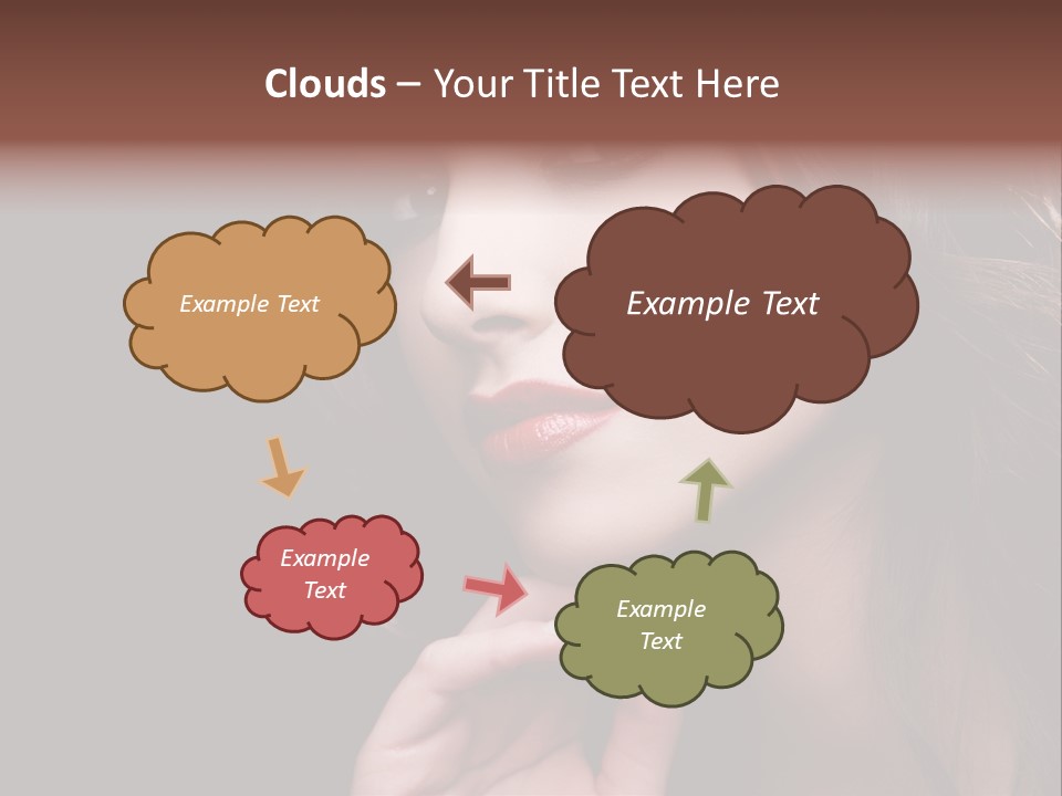 Red Hairstyle Elegant PowerPoint Template