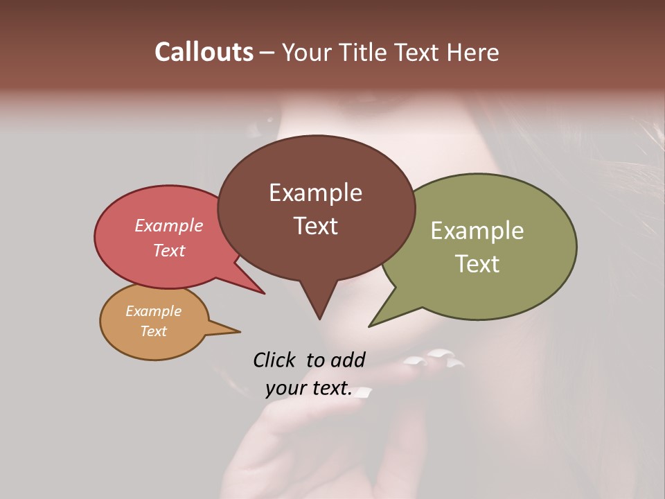 Red Hairstyle Elegant PowerPoint Template