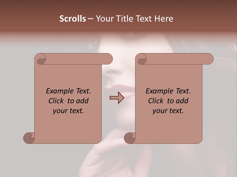 Red Hairstyle Elegant PowerPoint Template