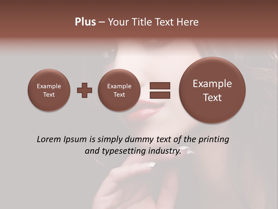 Red Hairstyle Elegant PowerPoint Template