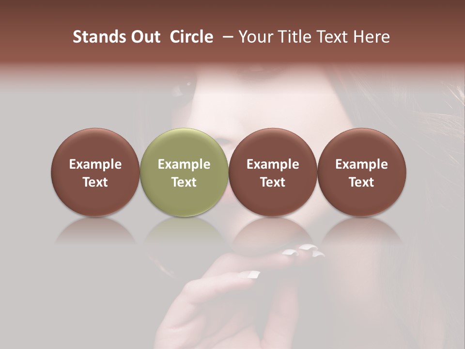 Red Hairstyle Elegant PowerPoint Template