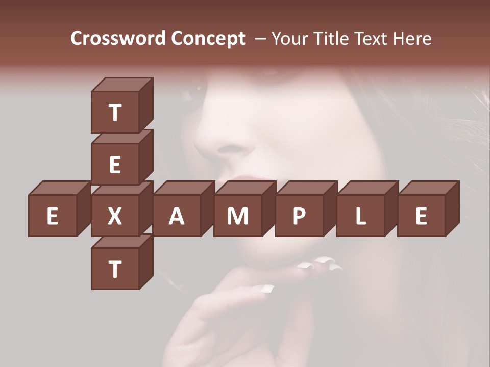 Red Hairstyle Elegant PowerPoint Template