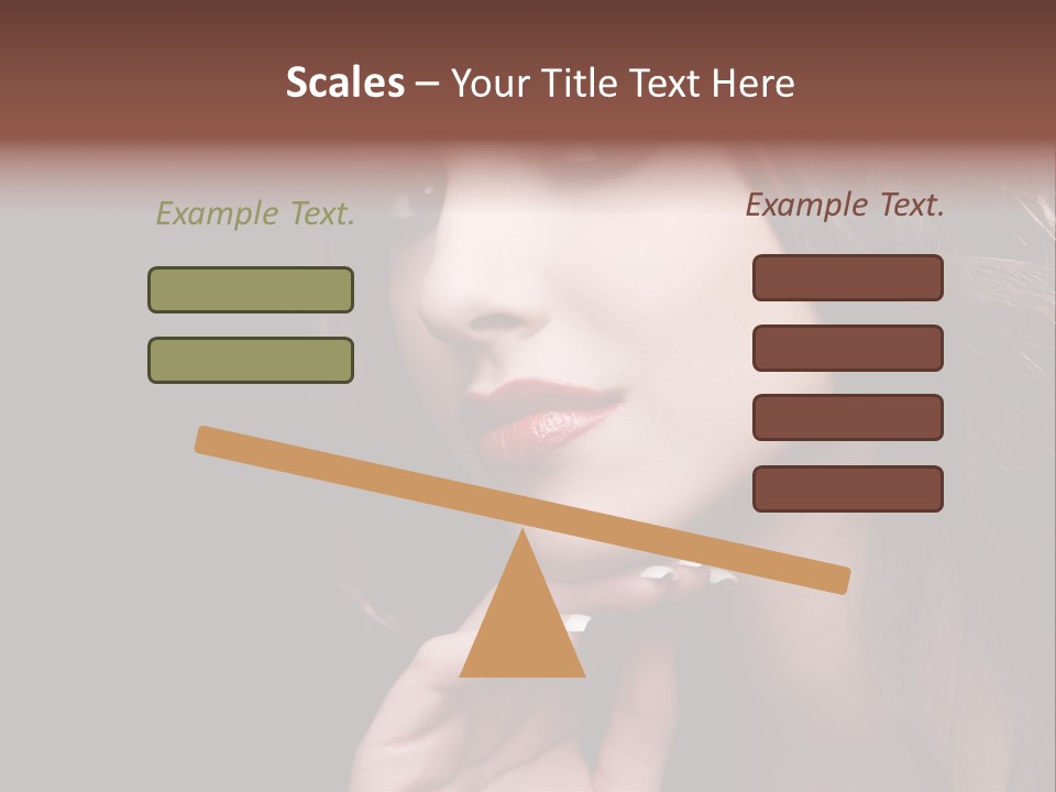 Red Hairstyle Elegant PowerPoint Template