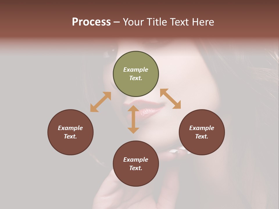 Red Hairstyle Elegant PowerPoint Template