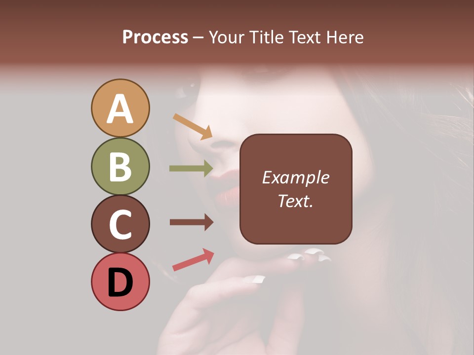 Red Hairstyle Elegant PowerPoint Template