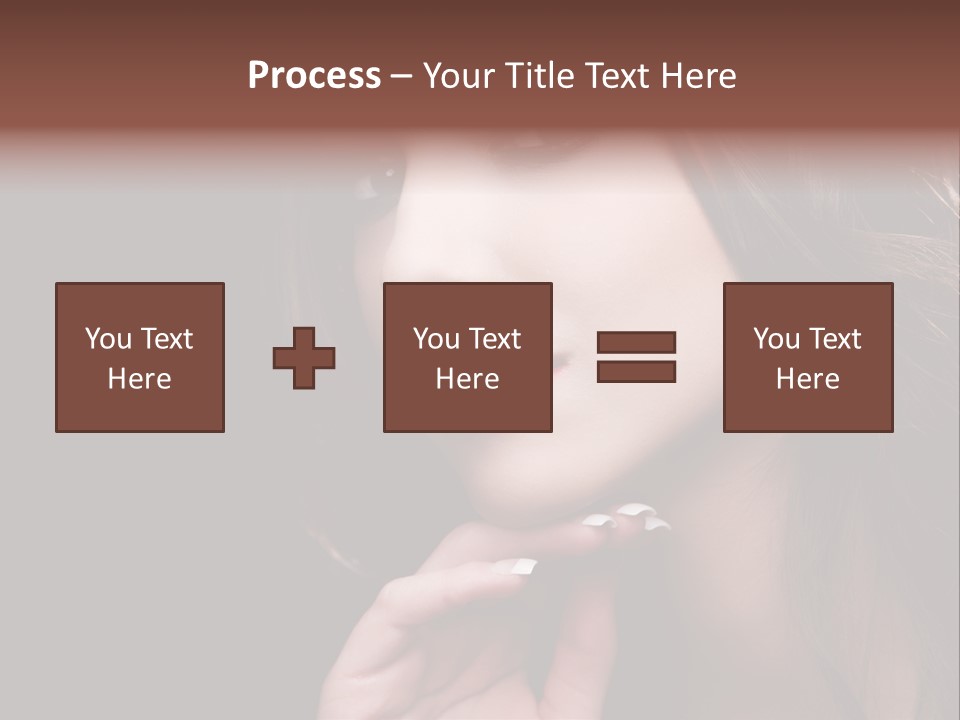 Red Hairstyle Elegant PowerPoint Template