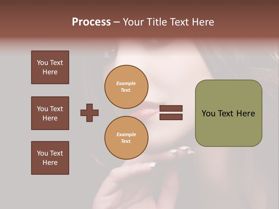 Red Hairstyle Elegant PowerPoint Template