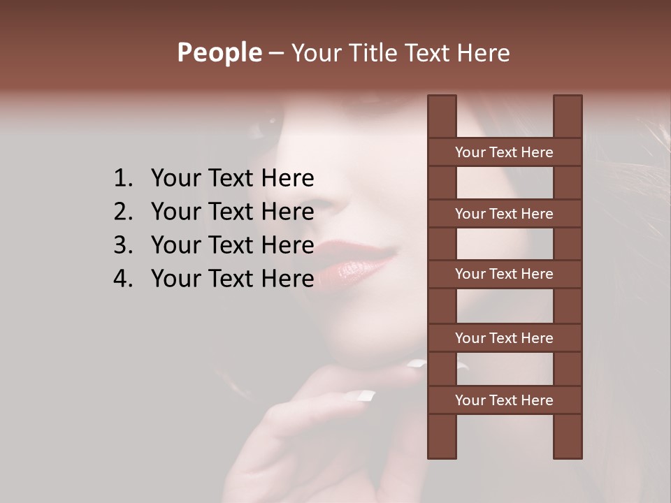 Red Hairstyle Elegant PowerPoint Template