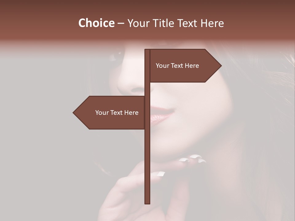 Red Hairstyle Elegant PowerPoint Template