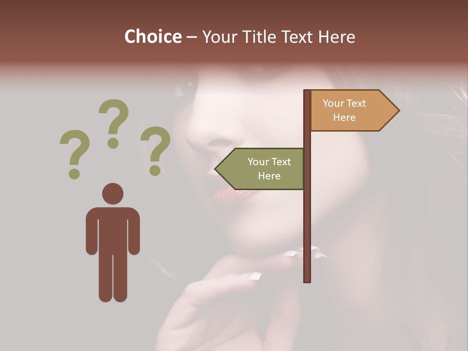 Red Hairstyle Elegant PowerPoint Template