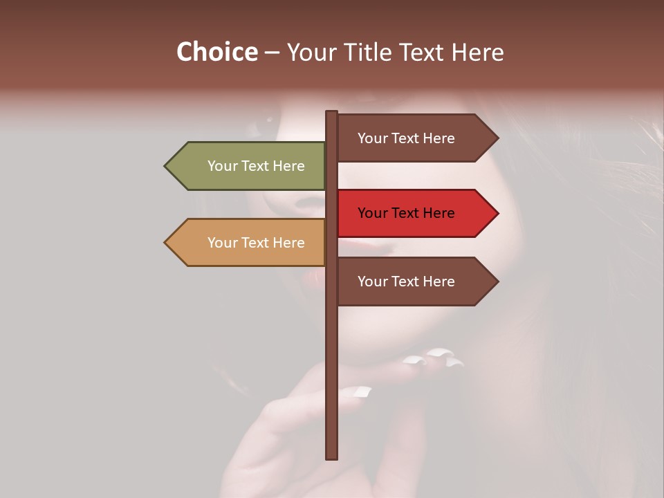 Red Hairstyle Elegant PowerPoint Template