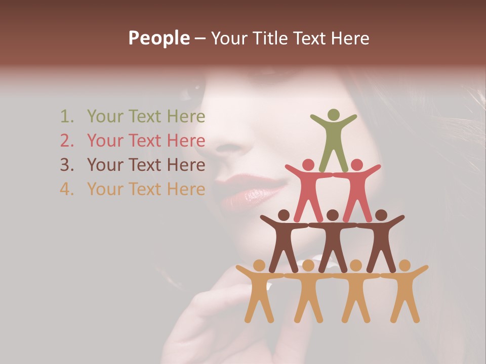 Red Hairstyle Elegant PowerPoint Template