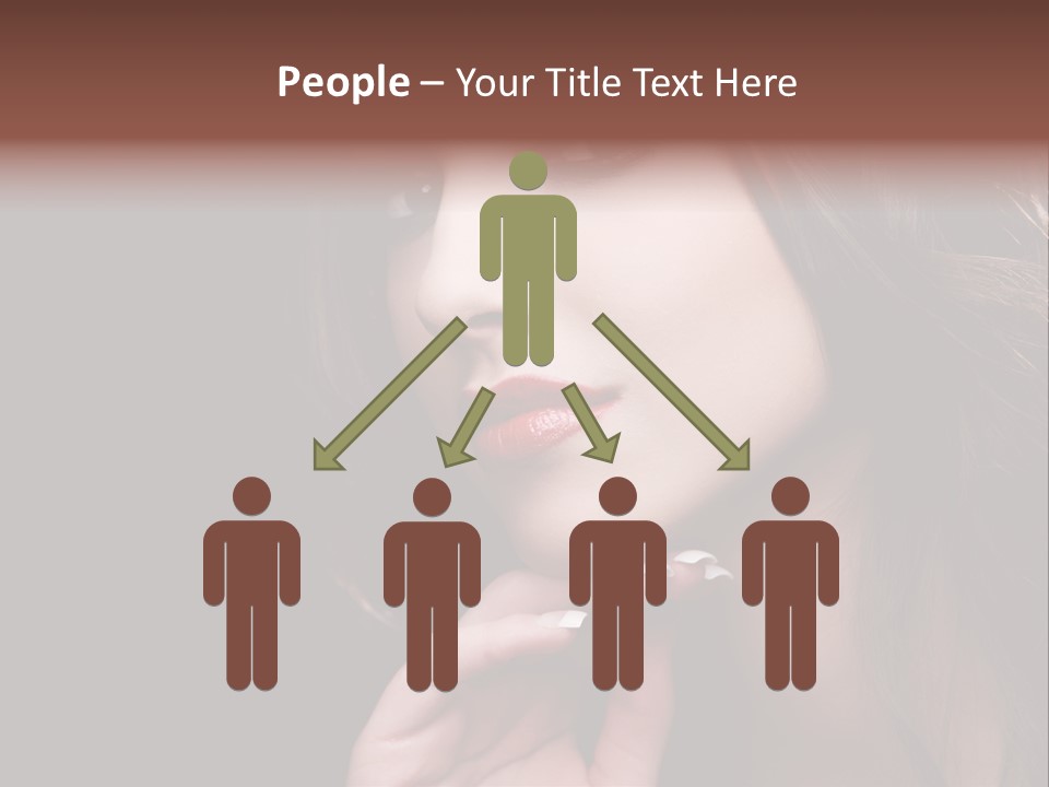 Red Hairstyle Elegant PowerPoint Template