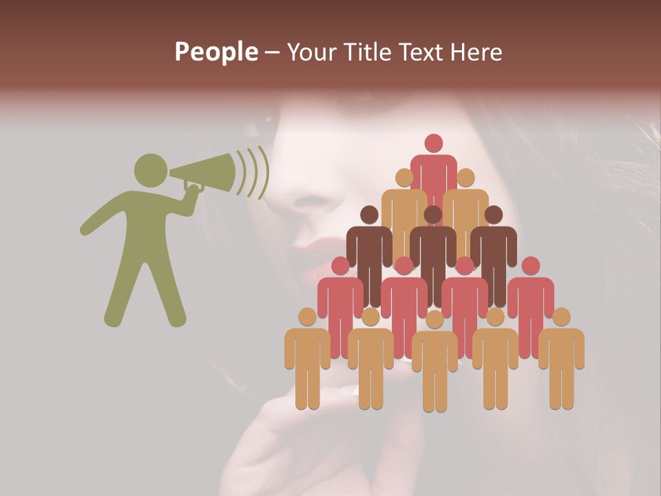 Red Hairstyle Elegant PowerPoint Template