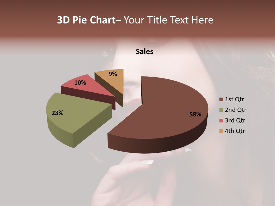 Red Hairstyle Elegant PowerPoint Template