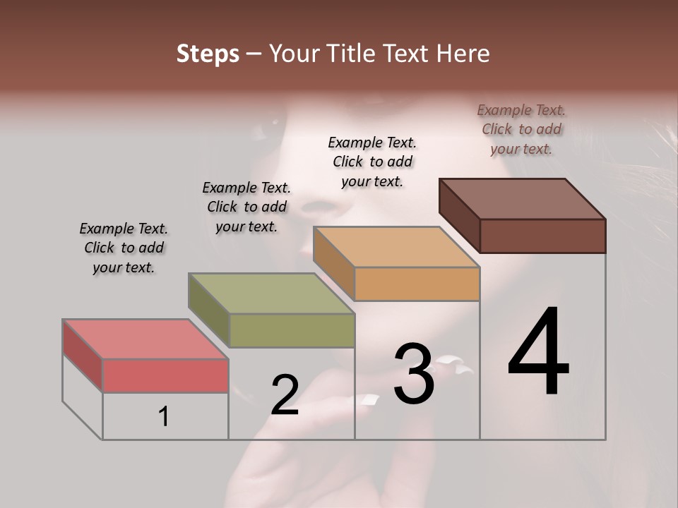 Red Hairstyle Elegant PowerPoint Template