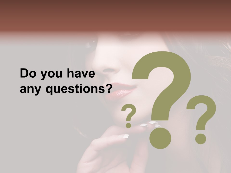 Red Hairstyle Elegant PowerPoint Template