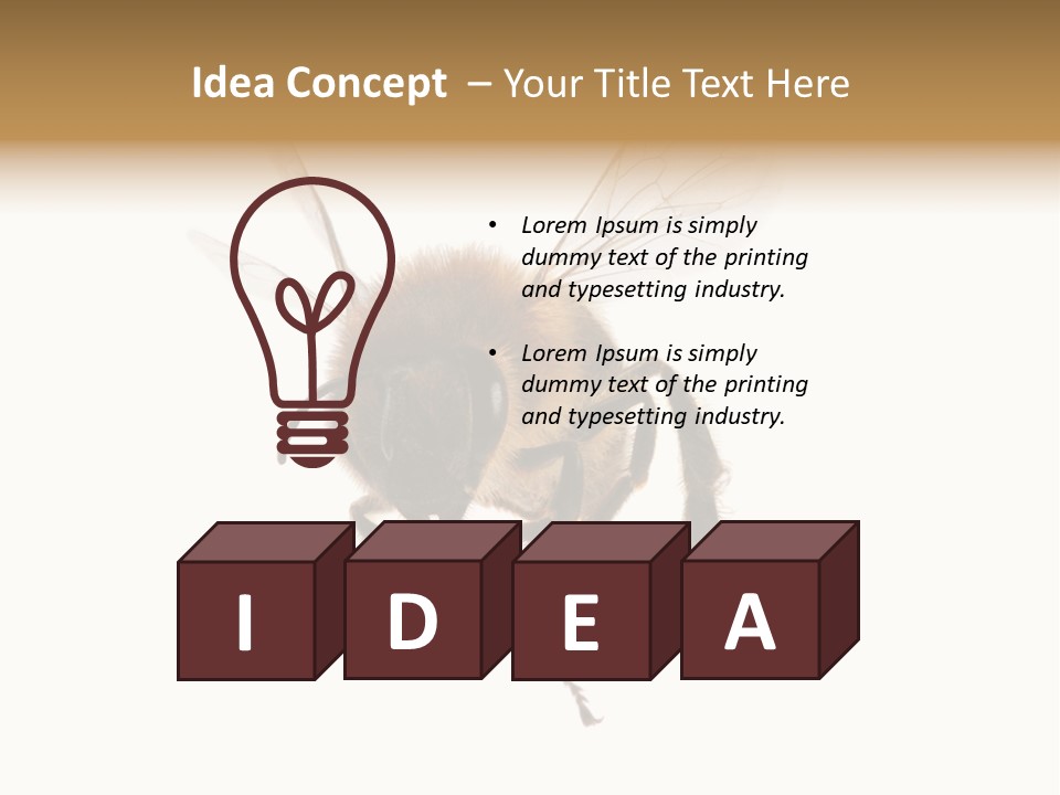 Wing Background Honey PowerPoint Template