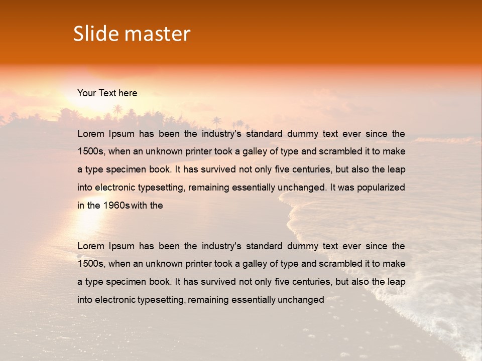 Dusk Travel Lagoon PowerPoint Template