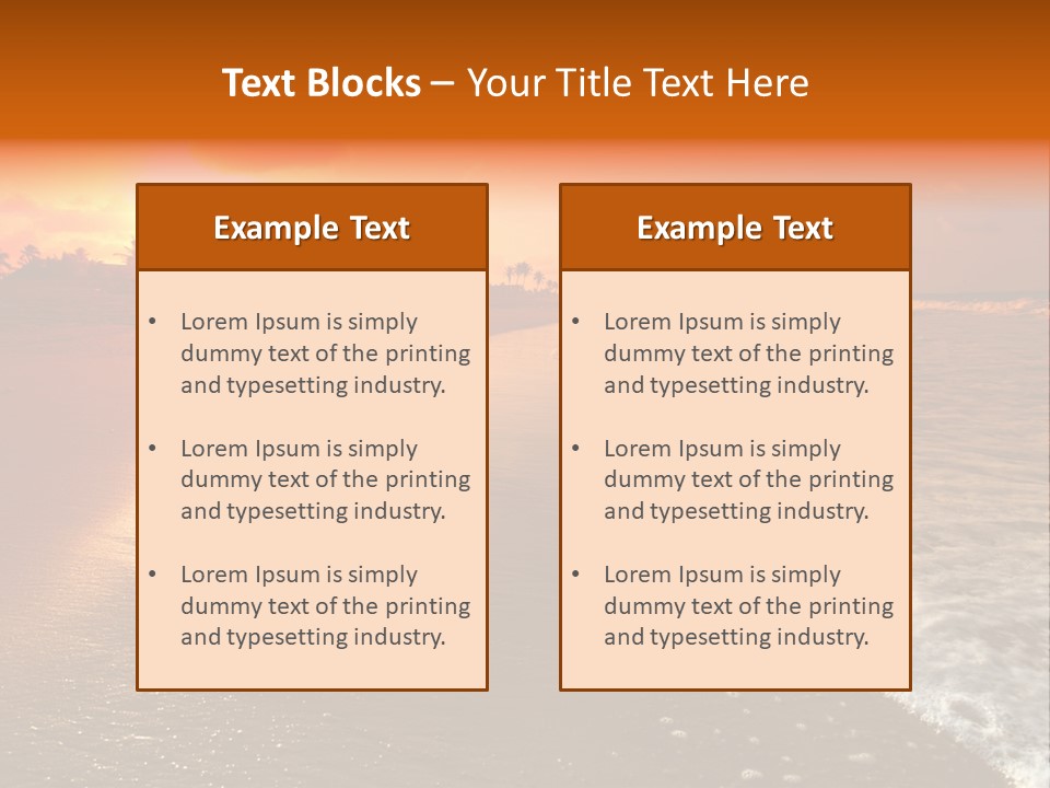 Dusk Travel Lagoon PowerPoint Template