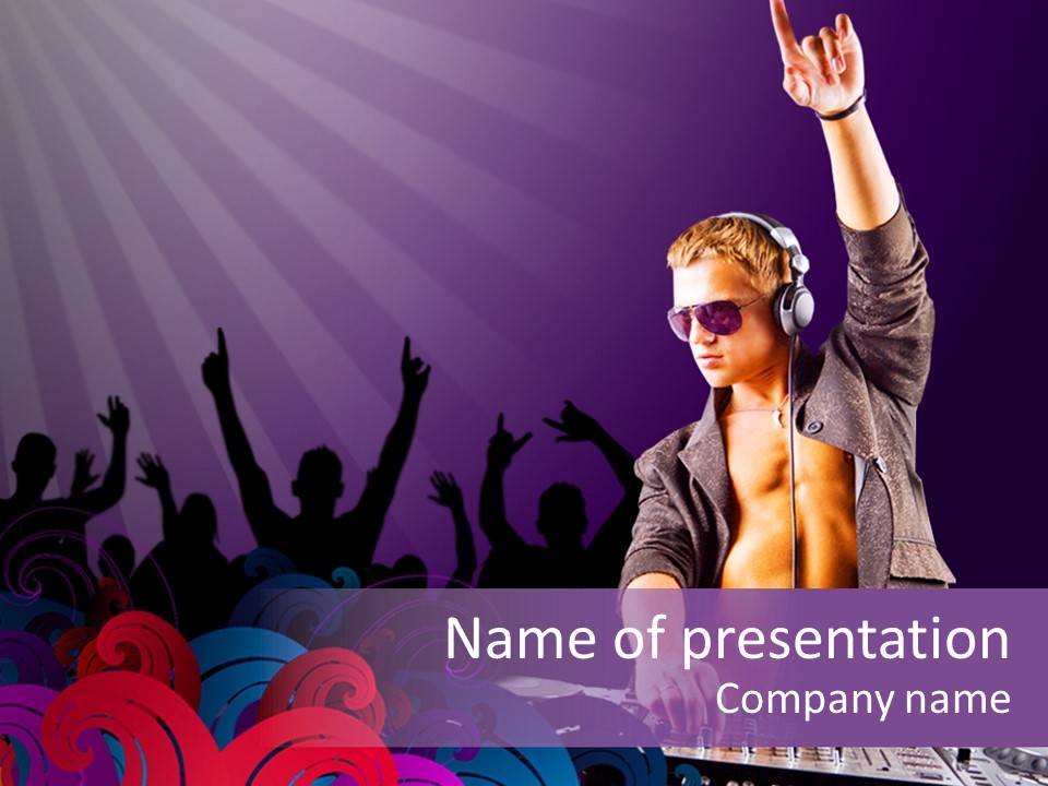 Play Boy Headphone PowerPoint Template