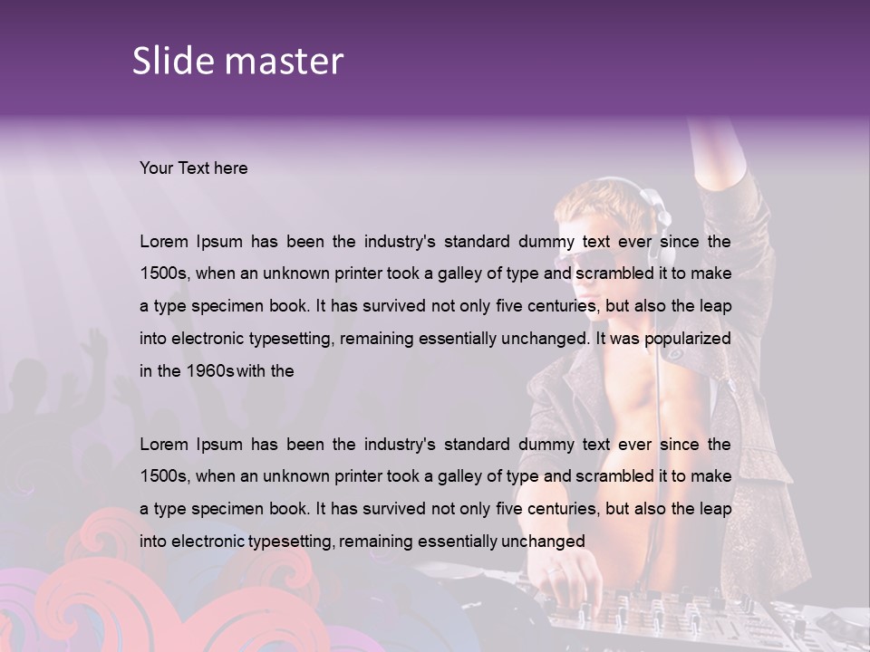 Play Boy Headphone PowerPoint Template