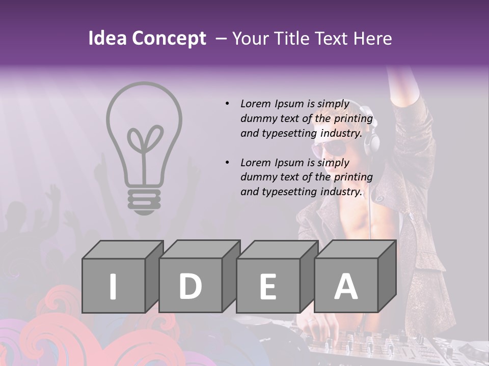 Play Boy Headphone PowerPoint Template